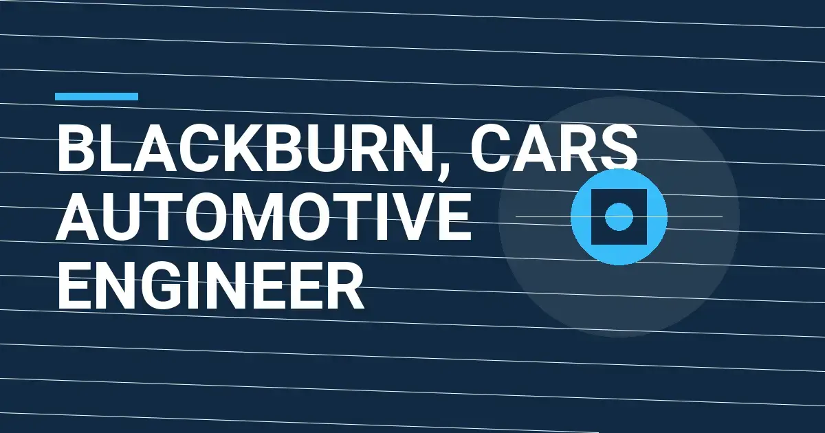 Blackburn, Cars Automotive Engineer