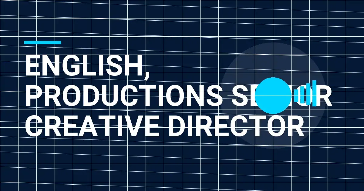 English, Productions Senior Creative Director
