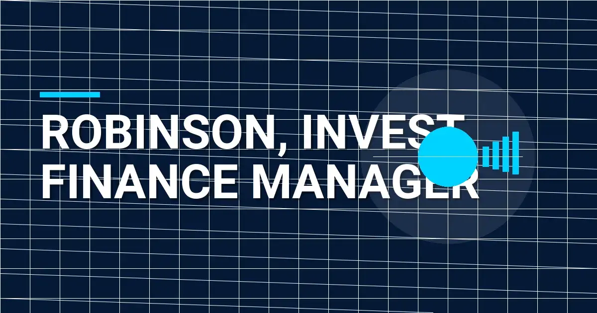Robinson, Invest Finance Manager