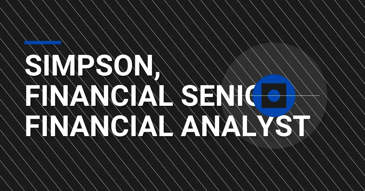 Simpson, Financial Senior Financial Analyst